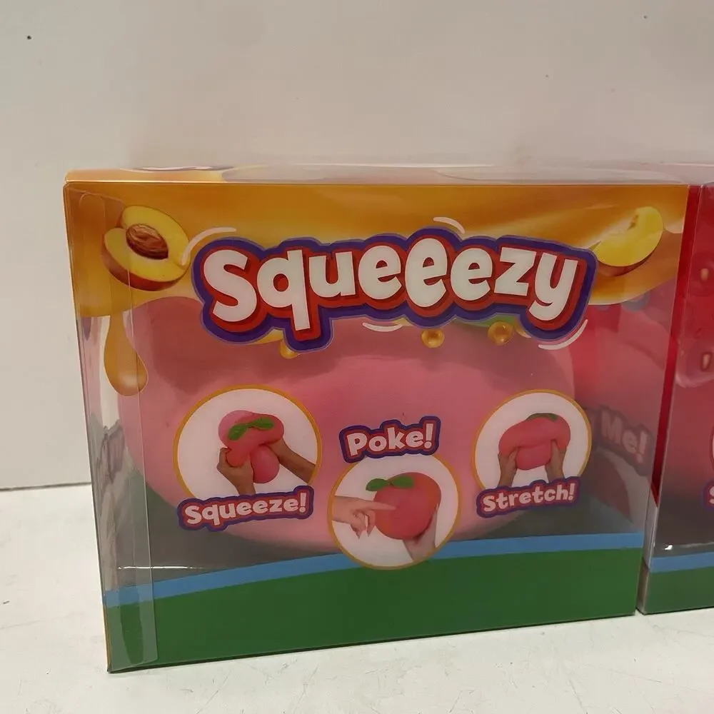Viral Sunny Days Jumbo Squeezy Peach & Strawberry – Squishy Toy, Stress Relief